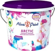 Краска акриловая Arctic для стен и потолков 1 кг моющаяся, Alina Paint