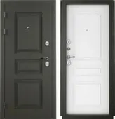 Дверь металлическая ФАКТУМ Букле графит/Софт серый 860x2066 мм Промет Левое