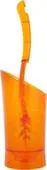 Ёрш туалетный со стаканом Vogue, янтарно-оранжевый, Spin&Clean