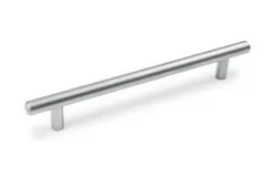 Ручка мебельная рейлинг 160/220 торец плоский с фаской мат.хром (1шт), Tech-KREP