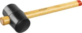 Киянка резиновая, черная, с деревянной ручкой, 450 г, ЗУБР