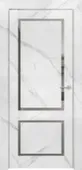 Дверь межкомнатная НЕО 301 серое зеркало Убертюре Монте белый 700