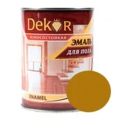 Эмаль Dekor ПФ-266 алкидная для пола желто-коричневая 0,8