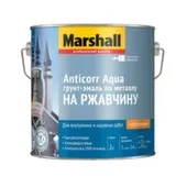 Грунт-эмаль по металлу на ржавчину для внутренних и наружних работ Anticorr Aqua BW 2л Marshall