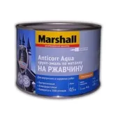 Грунт-эмаль по металлу на ржавчину для внутренних и наружних работ Anticorr Aqua BW 0,5л Marshall