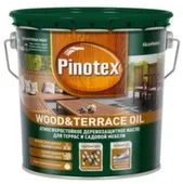 Масло Pinotex атмосферостойкое и деревозащитное Wood & Terrace Oil бесцвет./база под колер, 2,7 л