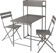 Мебель метал - набор: стол, 62,5x93x115,5см (1шт), стул 44x48,5x81см (2шт), Koopman
