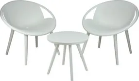 Мебель пластмас - набор: стол 50,5x45см, кресло 74x80x74x40см (2шт), Koopman