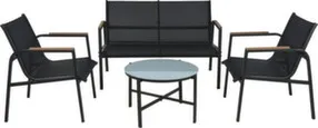 Мебель метал - набор: стол, 65x40см (1шт), кресло, 62x45/70x80см (2шт), скамья 119x45/70x80см, Koopman