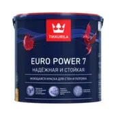 Краска интер. стойкая к мытью EURO POWER 7С мат 0,9л
