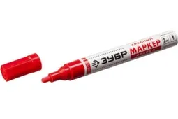 Маркер-краска МК-750 круглый наконечник 2-4 мм красный, Зубр