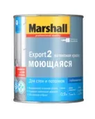 Краска латексная для стен и потолков Marshall EXPORT-2 глубокоматовая BC 0,9л