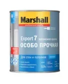 Краска латексная для стен и потолков Marshall EXPORT-7 особо прочная матовая BW 0,9л