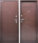 Дверь металлическая ПОБЕДА М 960x2050 Левая УЛИЦА (антик медь/антик медь)