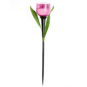 Светильник 451 "Розовый тюльпан" (садовый на солнечн. батареях)
