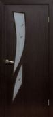 Дверное полотно Стрелиция остекленное с рисунком Сибирь Профиль Венге 700