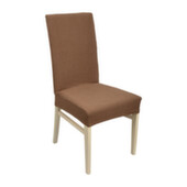 Чехол на стул "Вельвет", светло-коричневый, 100% полиэстер, QWERTY