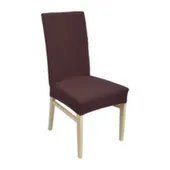 Чехол на стул "Вельвет", темно-коричневый, 100% полиэстер, QWERTY