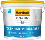 Краска водно-дисперсионная Marshall MAESTRO Интерьерная фантазия глубокоматовая BW 4,5 л