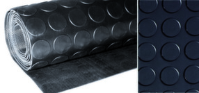 Коврик-дорожка Пятачки противоскользящий черный 0,9x12 м,SunStep