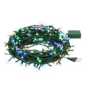Электрогирлянда "Нить" 100 разноцветных LED ламп, контроллер 8 режимов, зеленый провод, 10 м, 220 v, Vegas