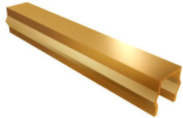 Раскладка 15x4000мм золото АЛБЕС (алюм.)