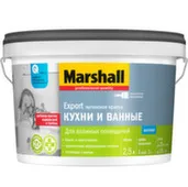Краска латексная для кухни и ванной Marshall Export матовая BW 2,5л