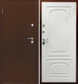 Дверь металлическая МЕДВЕРЬ Антик медь/Белое дерево Город Мастеров Правое