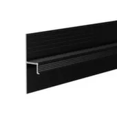 Плинтус алюминиевый теневой, черный, 55x15x2500 мм, Лука