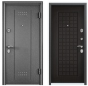Дверь металлическая DELTA 10М черный шелк DL-2 860 ПВХ венге D4Торэкс Правое