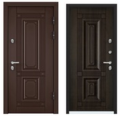 Дверь металлическая SNEGIR 45 PP 8017 коричневый OS45 950 КТ дуб мореный S45-02Торэкс 2050 х 950 Левое