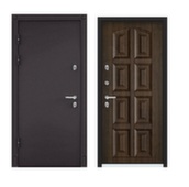 Дверь металлическая SNEGIR 45 МP 8019 серо-коричневый 950 КТ орех грецкий S45-04Торэкс 2050x950 Левое