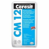 Клей CM12 для керамогранита и крупноформатной плитки для внутренних и наружных работ 25кг, Ceresit