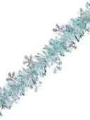 Новогодняя мишура Бирюзовая с снежинками из полиэтилена 200x10см, Magic Time