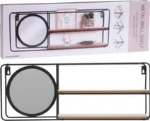 Мебель металлическая - полка подвесная с зеркалом 59,1x4,7x20,2 см, Koopman