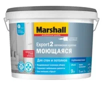 Краска латексная для стен и потолков Marshall EXPORT-2 глубокоматовая BW 9,0л