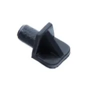 Полкодержатель пластмассовый лопаточка D6 мм, черный, 16 шт, Стройбат