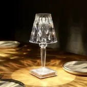 Светильник настольный 3Вт диммер кристалл прозрачный Фаzа