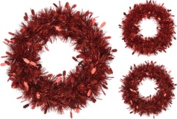 Рождественский венок, 30x6 см, красный, Koopman