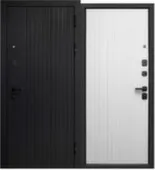 Дверь металлическая 9 см Вертикаль Сатин черный Феррони Правое 860