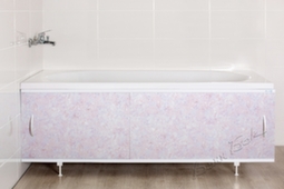 Комплект панелей ПВХ Розово-кремовый мрамор 170 см, Ваннбок