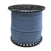 Шнур полипропиленовый спирального плетения 8 мм, белый/синий, Стройбат
