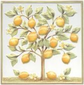 Вставка КАПРИ Лимонное Дерево 20x20 см, Кerama Мarazzi