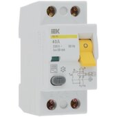 Выключатель дифференциального тока (УЗО) 2п 40А 30мА тип AC IEK