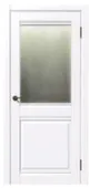 Дверь межкомнатная Омега Дубрава Белый 600 Остекленное