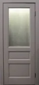 Дверь межкомнатная ПиАно Дубрава Остекленное 600 Софт тач серый