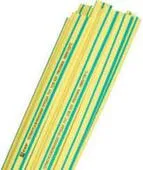 Трубка термоусадочная 8мм/4мм желто-зеленая EKF ( упк50 штук)