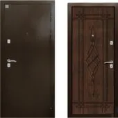 Дверь металлическая Лазурит 2 Тиковое дерево /Медь АЛМАЗ 960 Правое