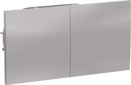 Розетка двойная с заземлением со шторками с раздвижной крышкой в сборе Schneider Electric ,серия AtlasDesign 16А алюминий