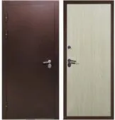 Дверь металлическая Термо 30 Дуб молочный/ Медь АЛМАЗ 960 Левое